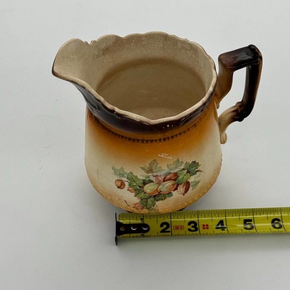 Vintage 60s-70s Transferware Pitcher Fruit Creamer MCM Harvest‎ - Picture 8 of 10